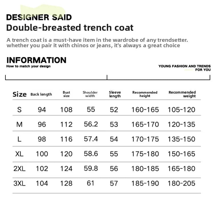 2025 Autumn Long Style Versatile Casual Korean Coat Mens Fashion Trench Coat Men's Casual Windbreakers Male Good Quality Jackets