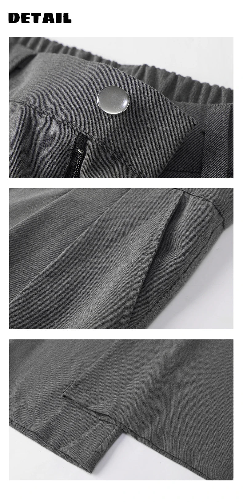 Men's Straight Suit Pants High Street Ultra Soft Draped Cut Wide-Leg Business Casual Office Pants Loose Straight Dress Trousers