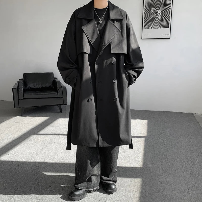 2025 Autumn Long Style Versatile Casual Korean Coat Mens Fashion Trench Coat Men's Casual Windbreakers Male Good Quality Jackets