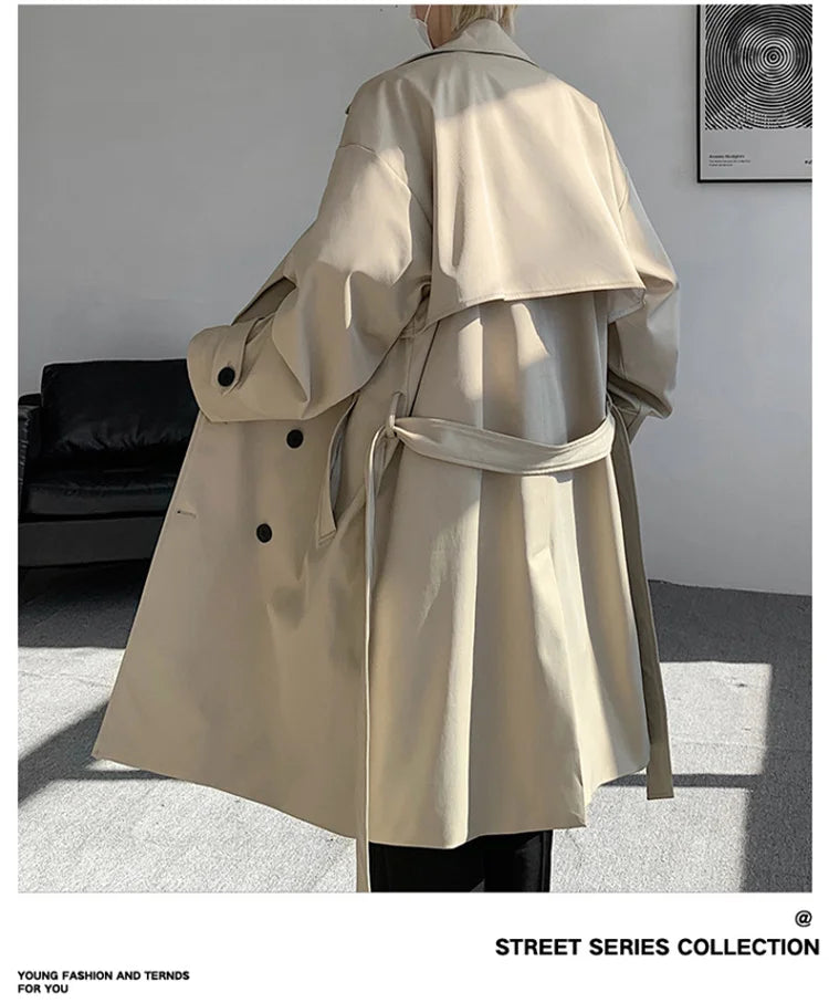 2025 Autumn Long Style Versatile Casual Korean Coat Mens Fashion Trench Coat Men's Casual Windbreakers Male Good Quality Jackets
