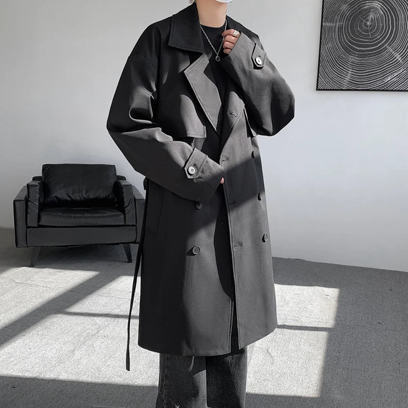 2025 Autumn Long Style Versatile Casual Korean Coat Mens Fashion Trench Coat Men's Casual Windbreakers Male Good Quality Jackets