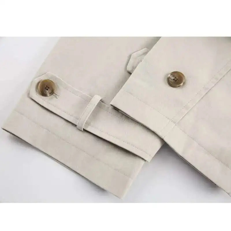 PFNW Korean Casual Temperament British Style Vintage Loose Lapel Trench Spring 2025 New Beige Medium-length Coats Tide 28W5983