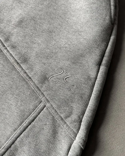 New High Street Trend Brand Streetwear Jogger American Retro Harajuku Oversized Sweatpants Gray Casual Loose Pants Men Clothing