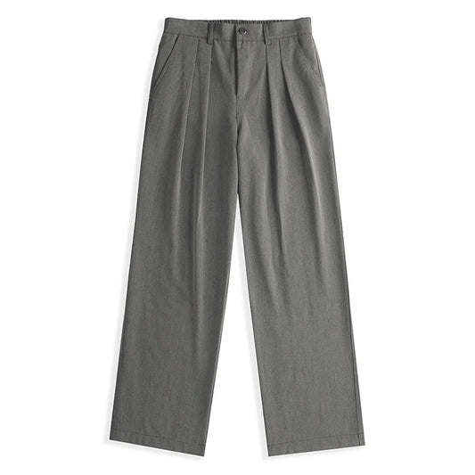 Men's Straight Suit Pants High Street Ultra Soft Draped Cut Wide-Leg Business Casual Office Pants Loose Straight Dress Trousers