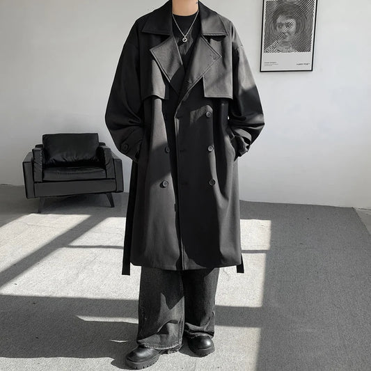 2025 Autumn Long Style Versatile Casual Korean Coat Mens Fashion Trench Coat Men's Casual Windbreakers Male Good Quality Jackets