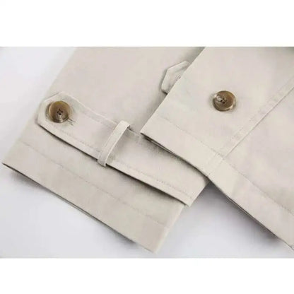 PFNW Korean Casual Temperament British Style Vintage Loose Lapel Trench Spring 2025 New Beige Medium-length Coats Tide 28W5983